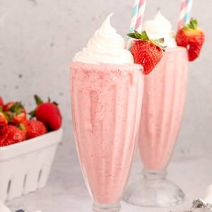 STRAWBERRY MILKSHAKES